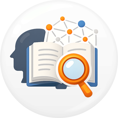 Logosymbol mit dem Text "FUNDERT" und einem Bildschirm mit Fragezeichen.